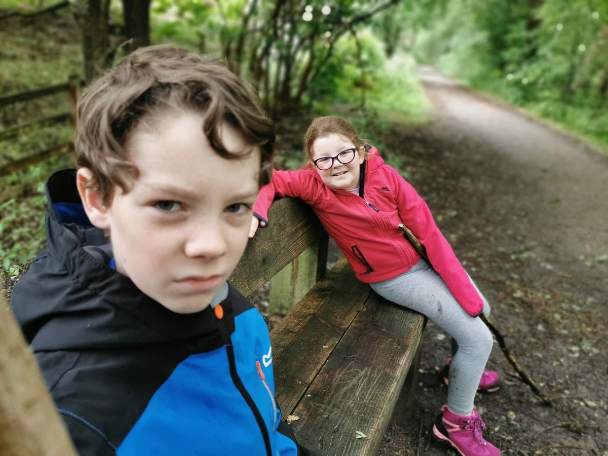 Reseting on a bench whilst enjoying some exercise on whitegate way